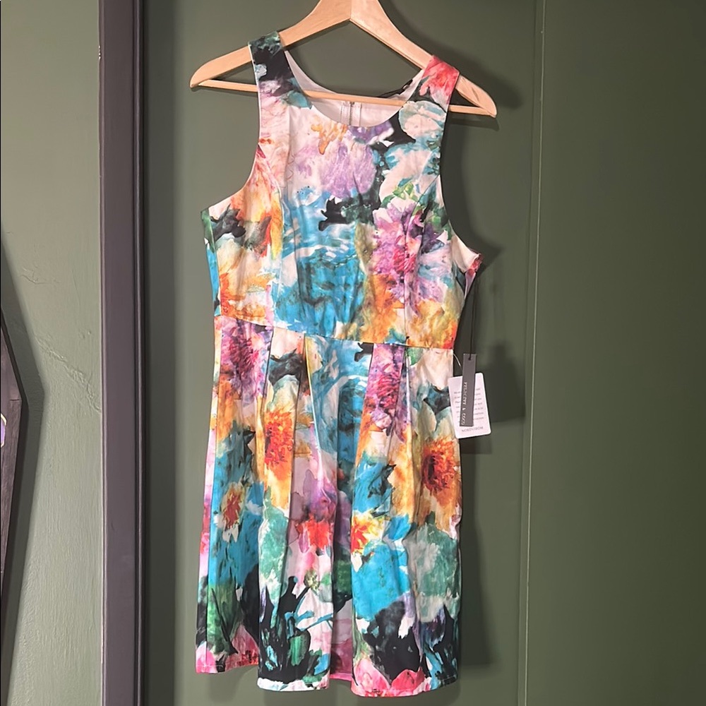 Felicity & Coco Blue Pink Sleeveless Halter Sundress